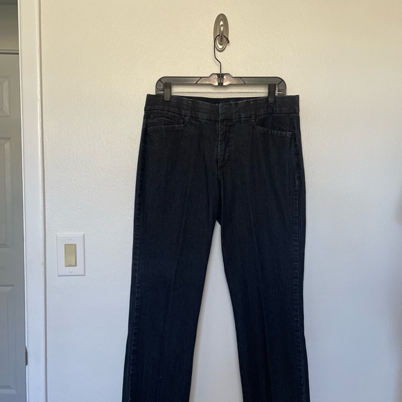 JM COLLECTION JEANS 12 STRAIGHT DRK WASH 5 POCKET FLAT FRONT STRETCH EXCELLENT - Picture 2 of 9